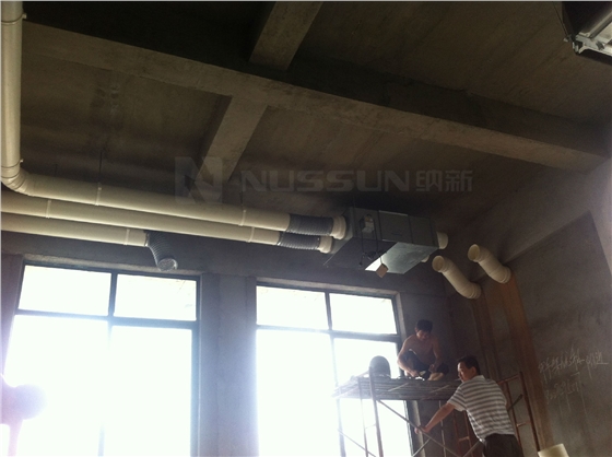 餐廳新風(fēng)系統(tǒng)|超薄型全熱交換器|VAM500GMVE同款安裝圖