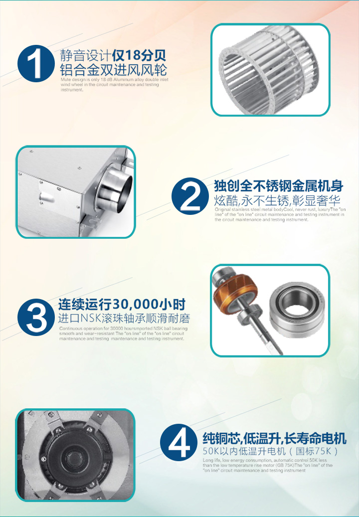 納新直流式離心扇特色